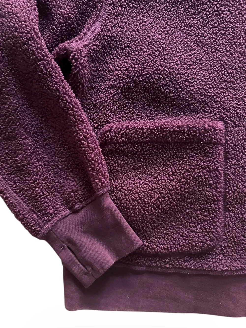 Zella Girl Kids Plush Hooded Zip Reversible Jacket - Plum - Picture 4 of 8